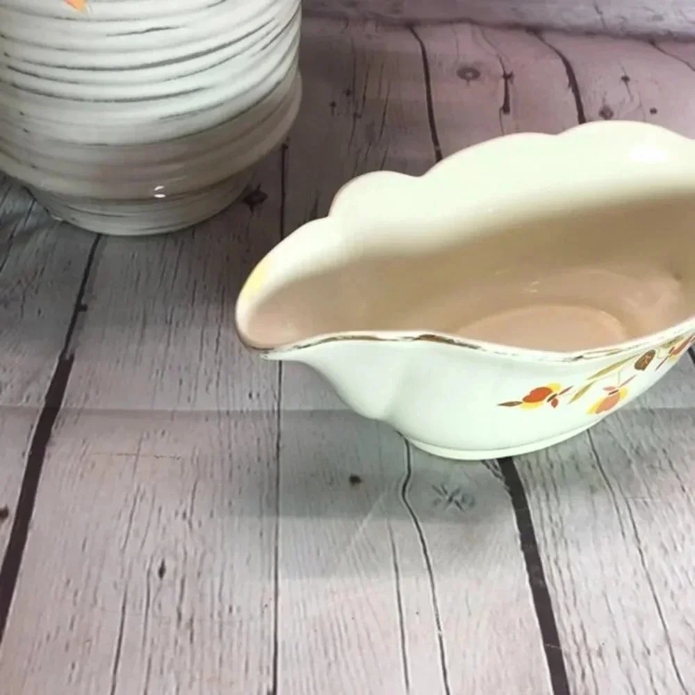 Vintage superior Hall's china gravy boat cottagecore granny entertaining